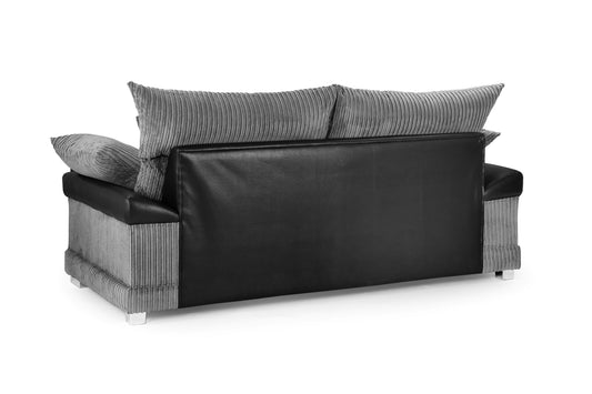 Logan Grey Jumbo Cord 3 Seater Sofa