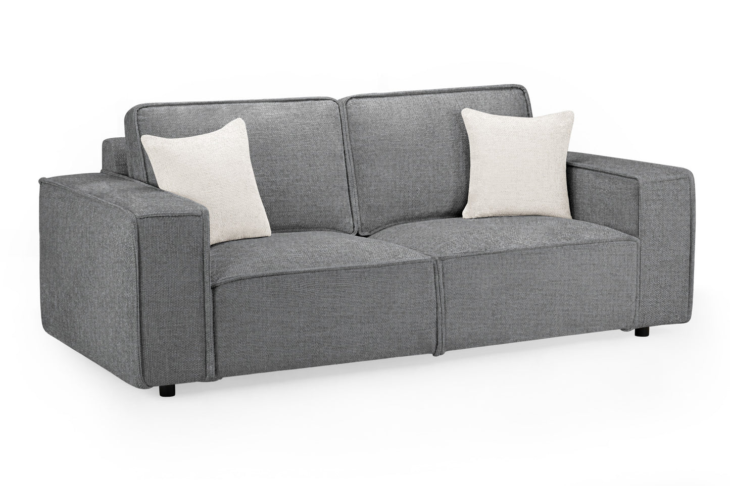 Mary Slate Fabric 3 Seater Sofa