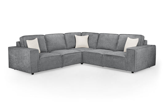 Mary Slate Fabric Large Corner Sofa