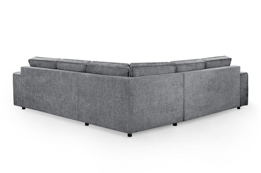 Mary Slate Fabric Large Corner Sofa