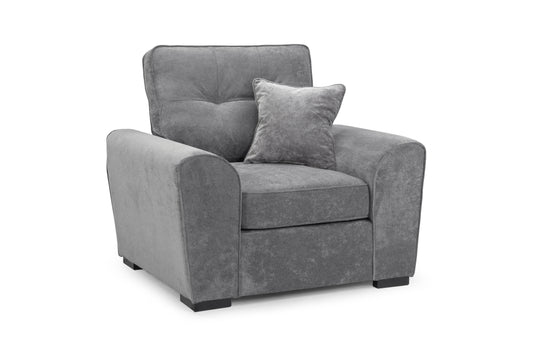 Maxwell Grey Fabric Armchair
