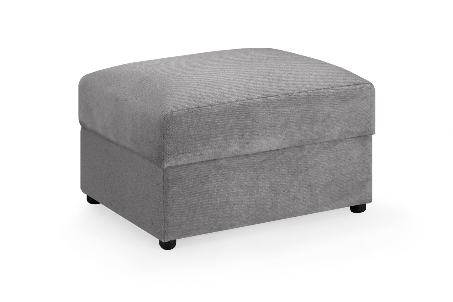 Mirabel Grey Velvet Footstool