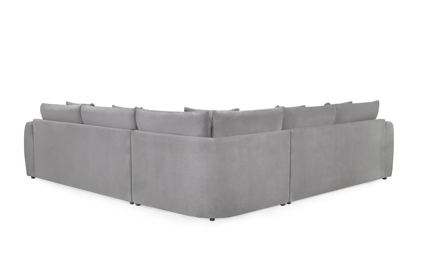 Mirabel Grey Velvet Large Corner Sofa