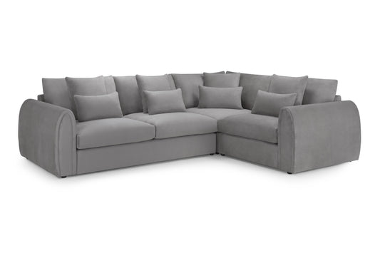 Mirabel Grey Velvet Right Hand Corner Sofa