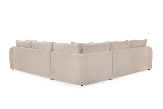 Mirabel Mocha Velvet Large Corner Sofa