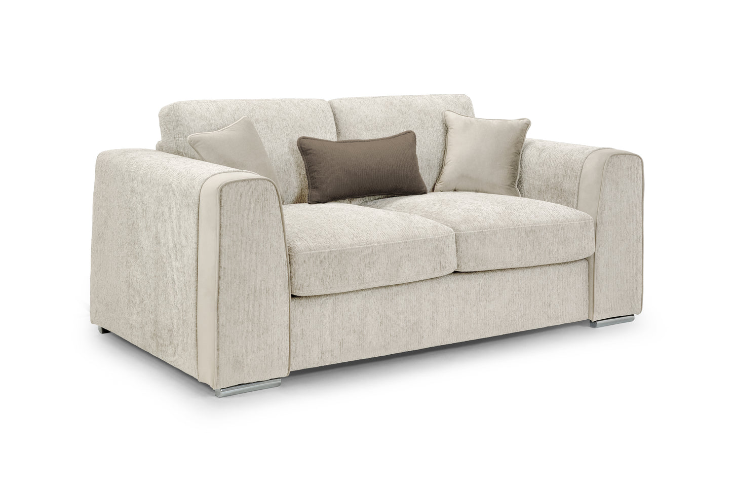 Naples Beige Chenille 2 Seater Sofa