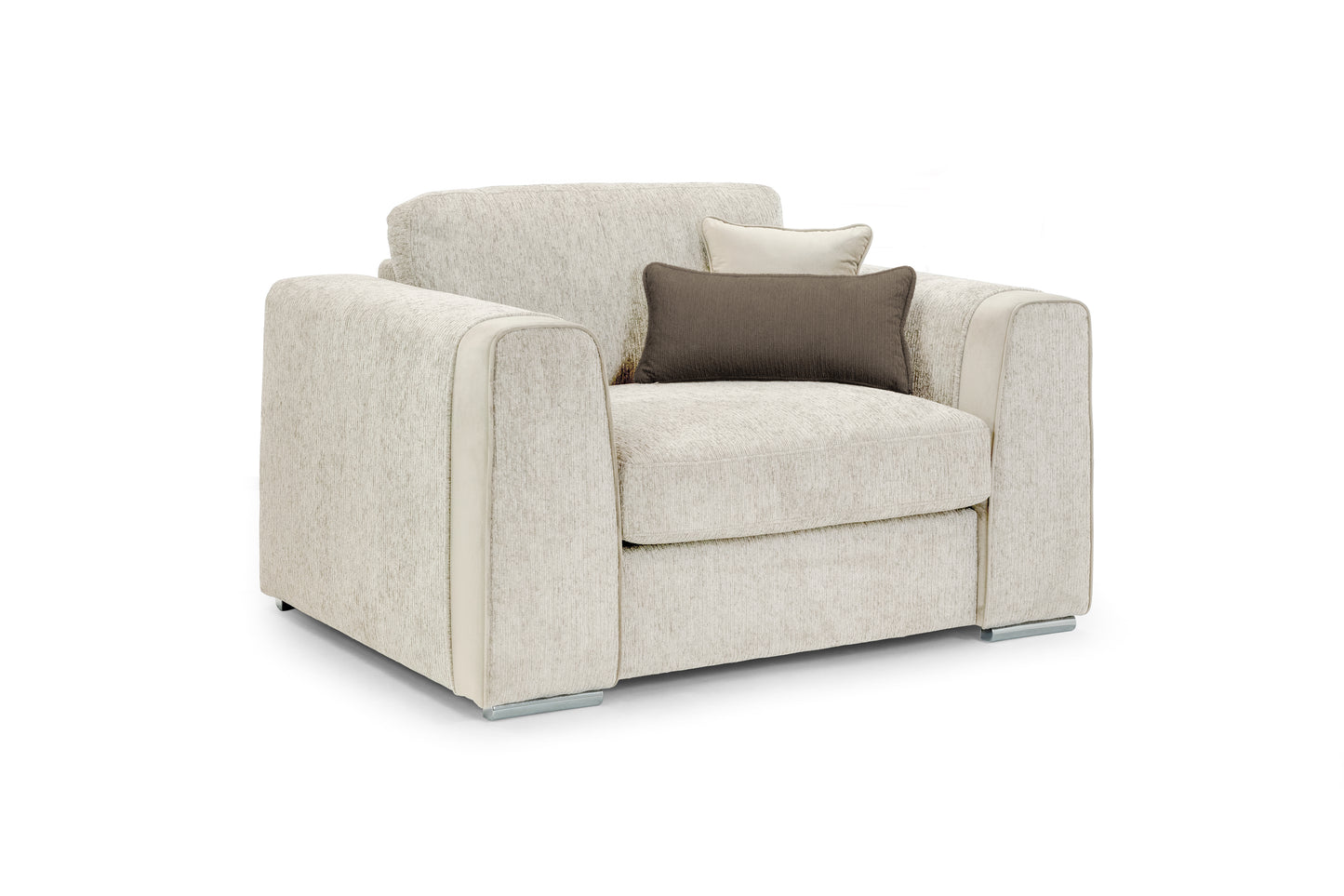 Naples Beige Chenille Armchair
