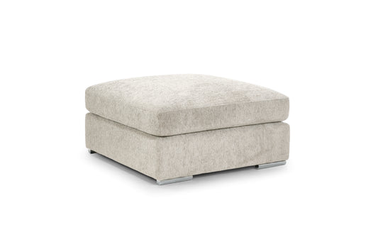 Naples Beige Chenille Footstool