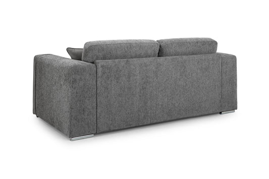 Naples Grey Chenille 3 Seater Sofa