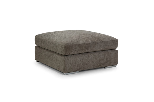 Naples Mocha Chenille Footstool