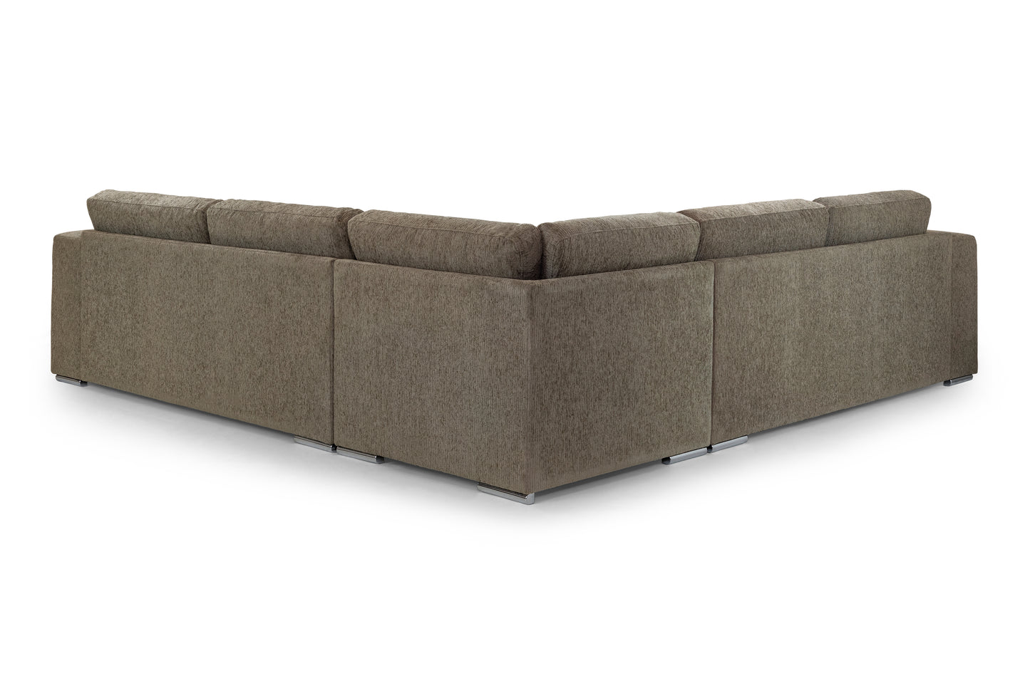 Naples Mocha Chenille Large Corner Sofa
