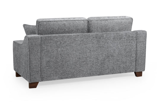 Nebraska Slate Plush Fabric 3 Seater Sofa