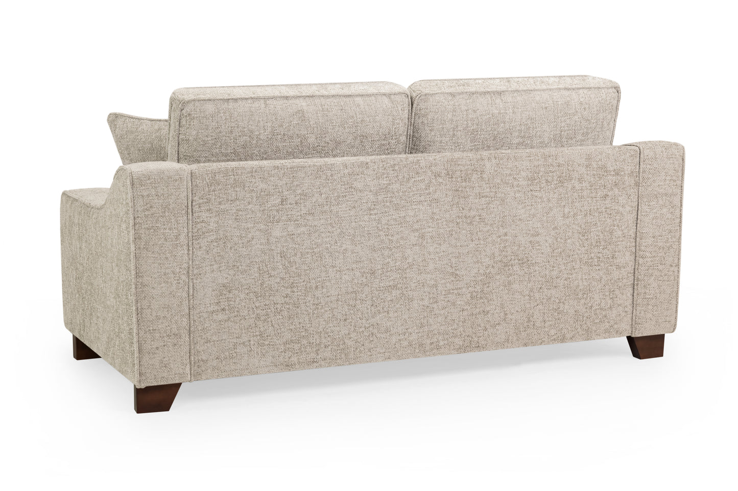 Nebraska Stone Plush Fabric 3 Seater Sofa