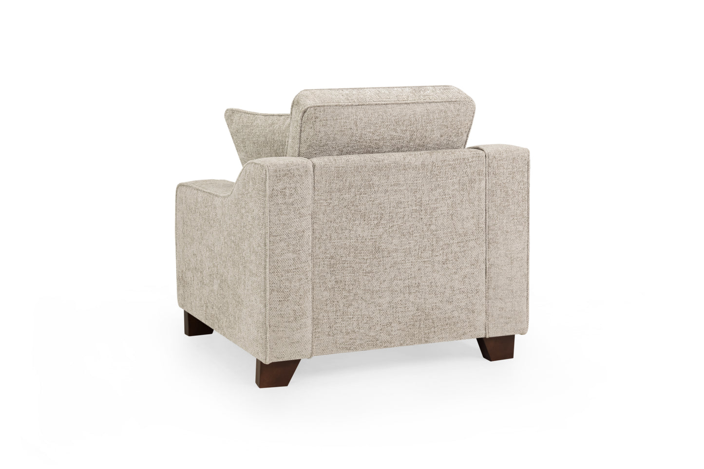 Nebraska Stone Plush Fabric Armchair