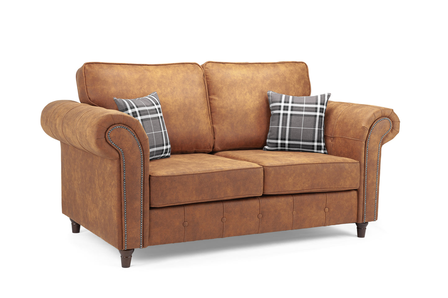 Oakland Tan Leather 2 Seater Sofa
