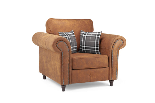 Oakland Tan Leather Armchair