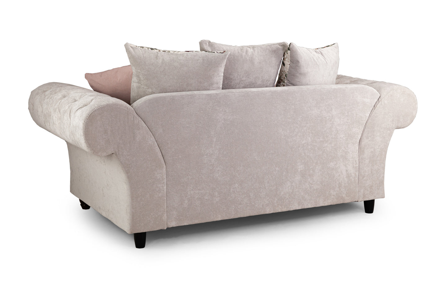 Roma Biege Fabric Chesterfield 2 Seater Sofa