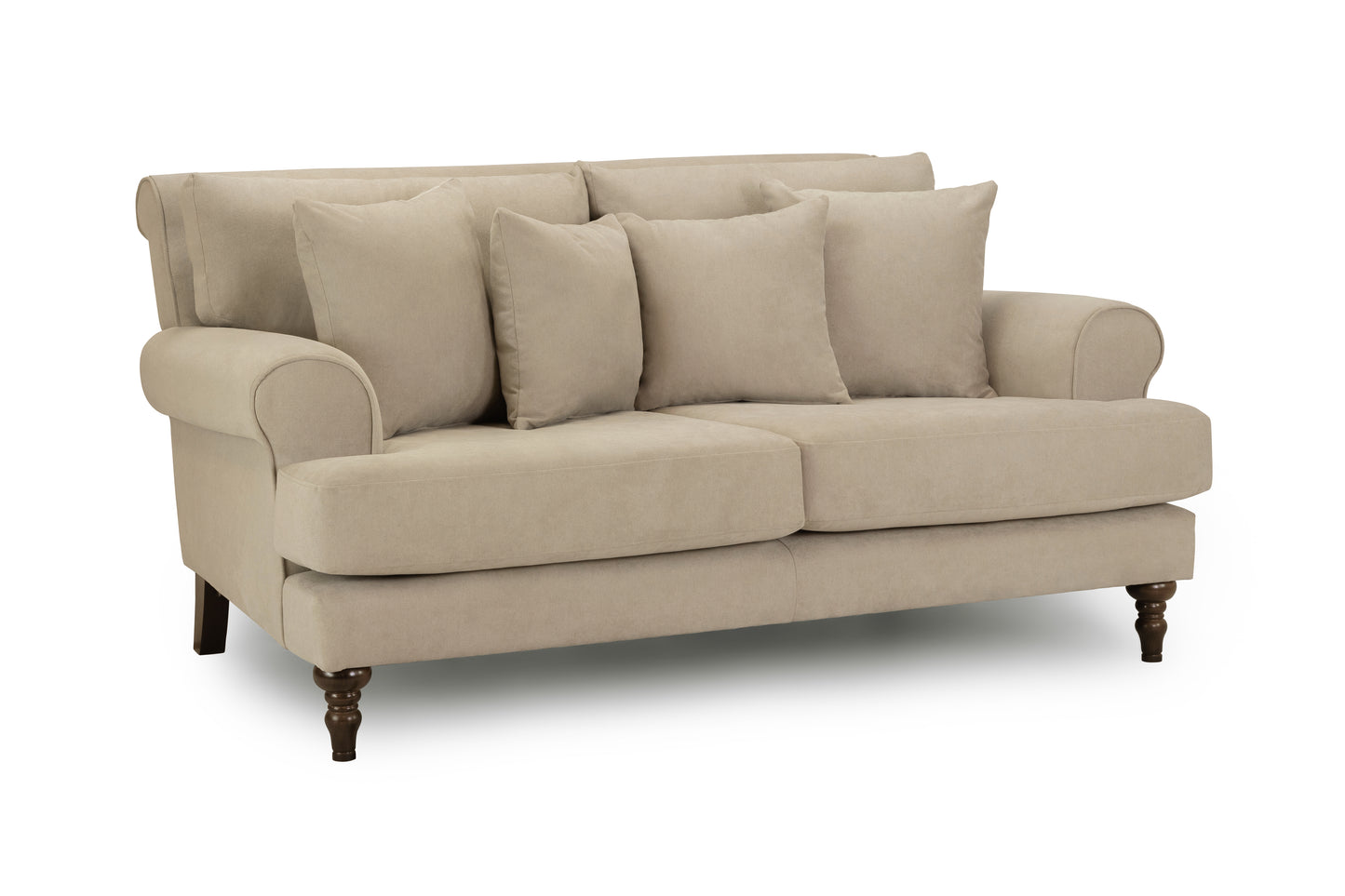 Summer Beige Fabric 2 Seater Sofa