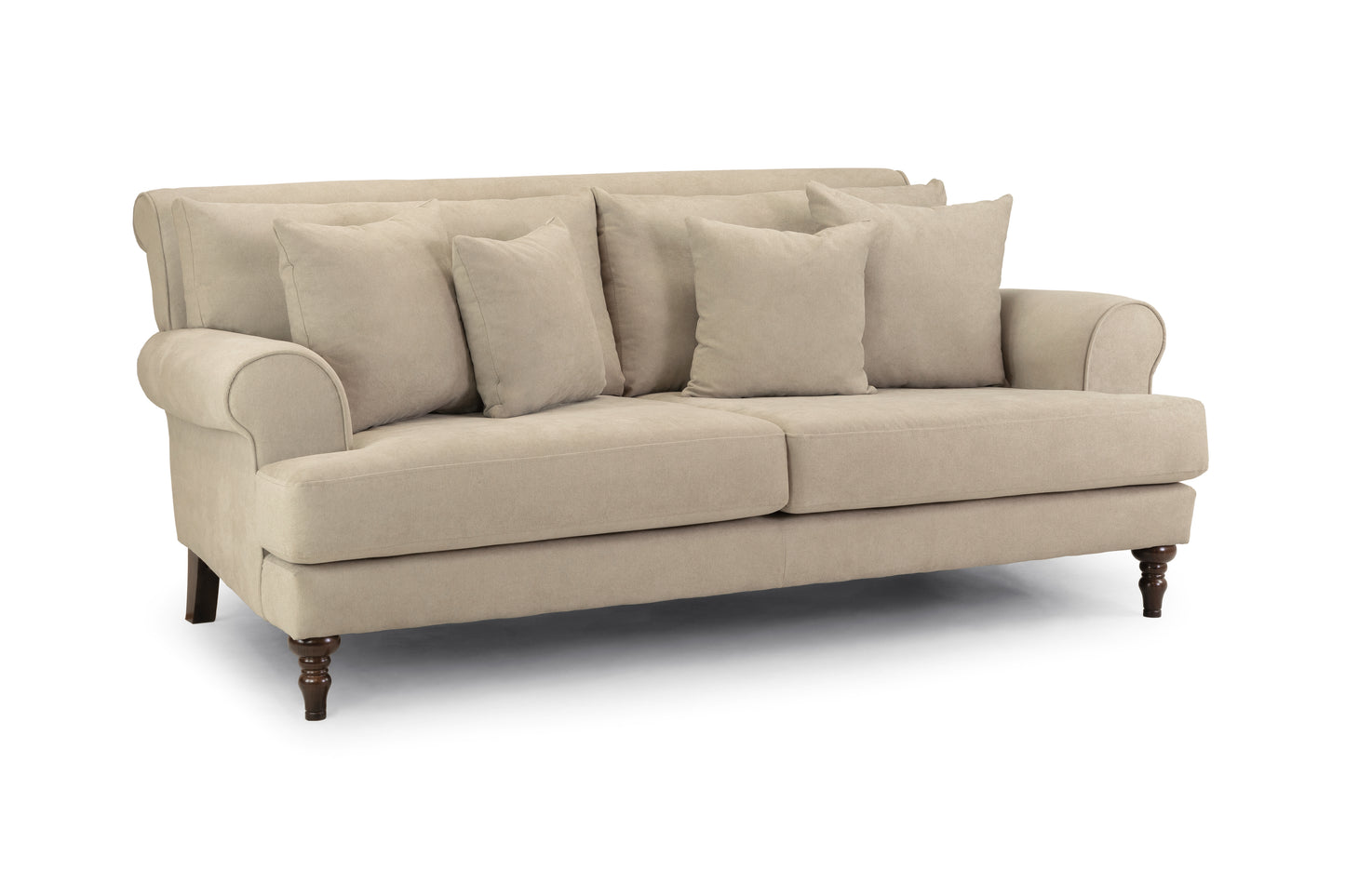Summer Beige Fabric 3 Seater Sofa