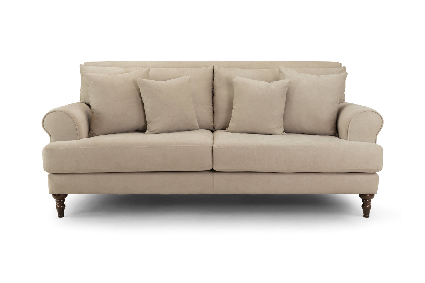 Summer Beige Fabric 3 Seater Sofa