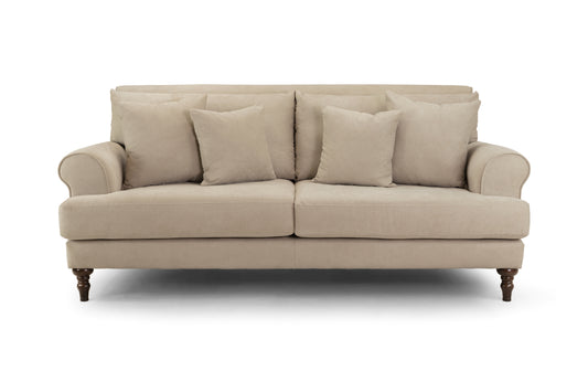 Summer Beige Fabric 3 Seater Sofa