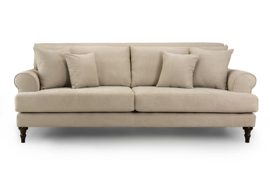Summer Beige Fabric 4 Seater Sofa