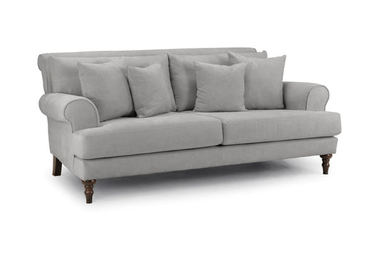 Summer Grey Fabric 3 and 2 Seater Sofa