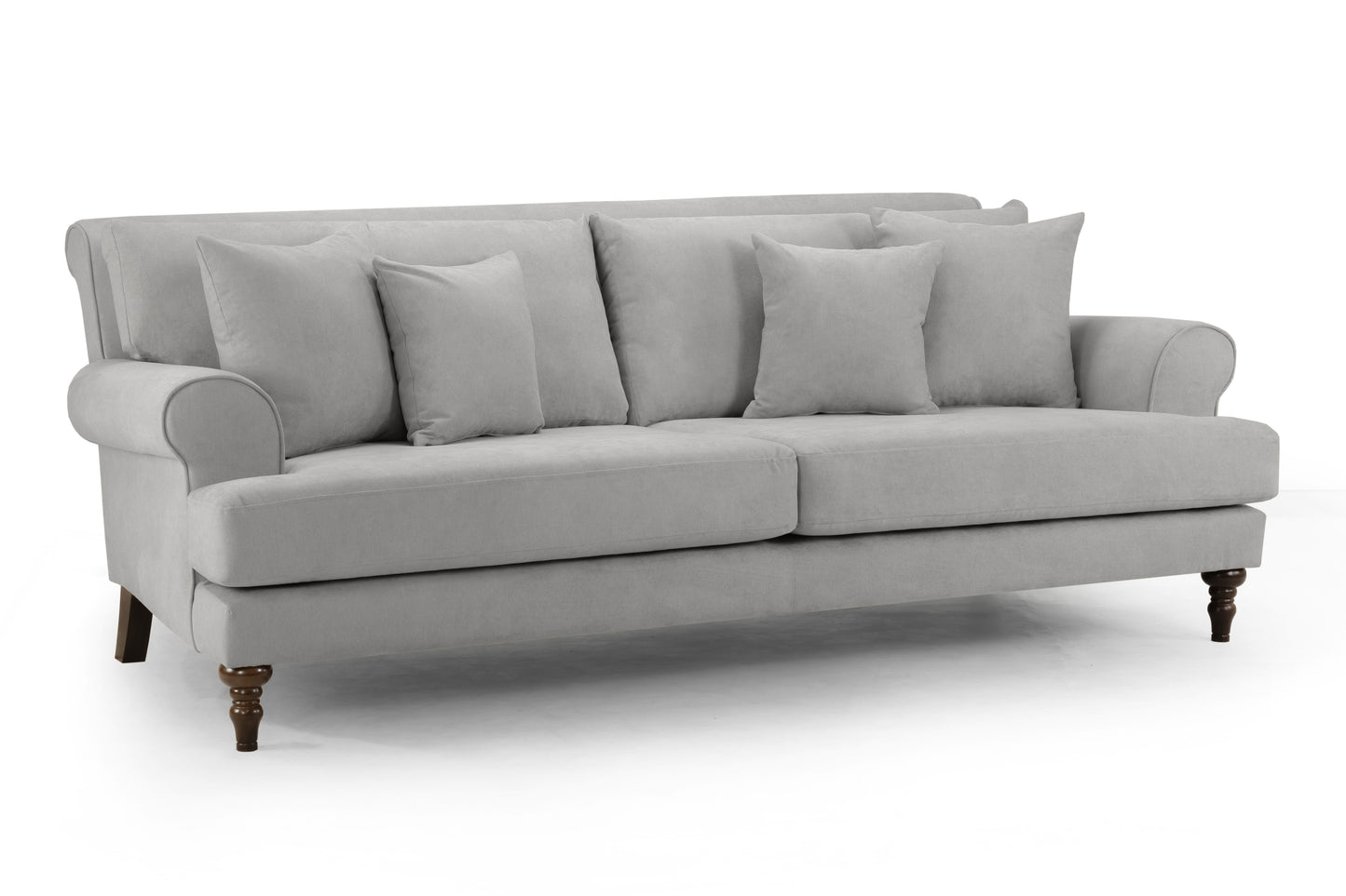 Summer Grey Fabric 4 Seater Sofa