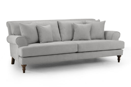 Summer Grey Fabric 4 Seater Sofa