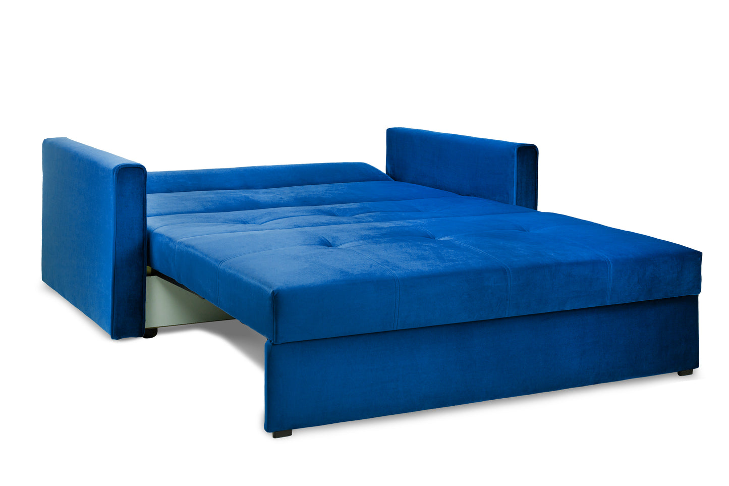 Viva Blue Plush 2 Seater Sofa Bed