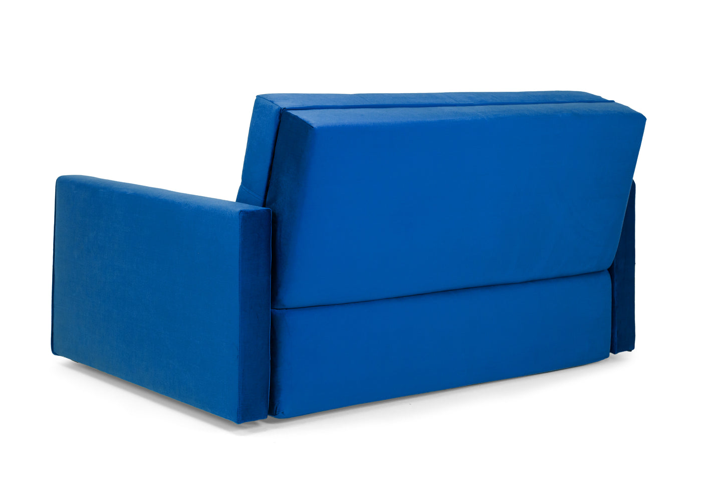 Viva Blue Plush 2 Seater Sofa Bed