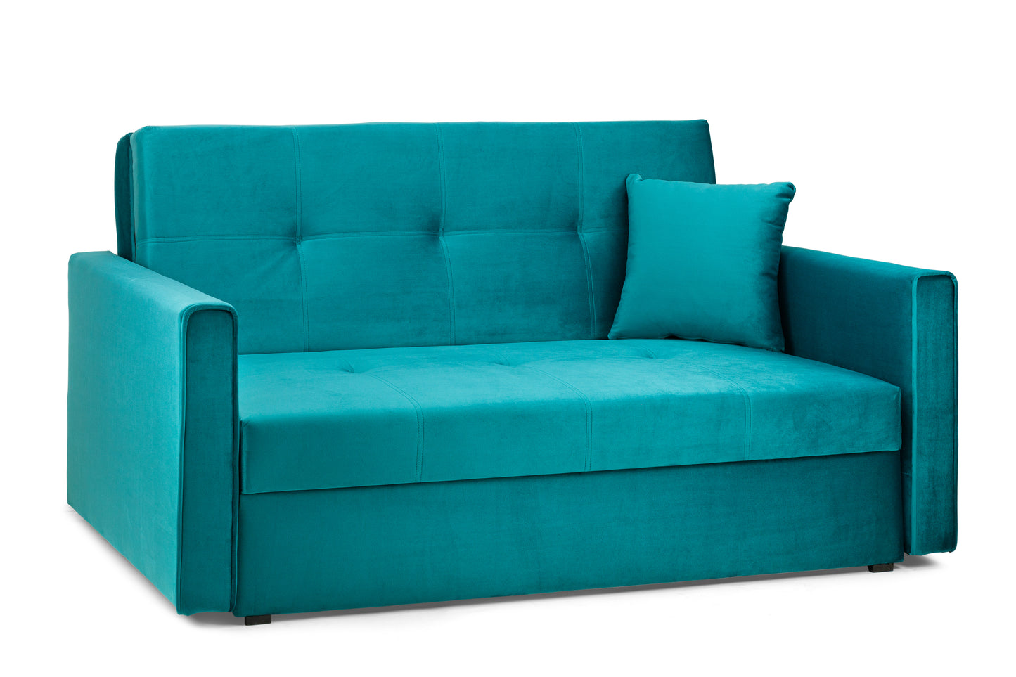 Viva Teal Plush 2 Seater Sofa Bed