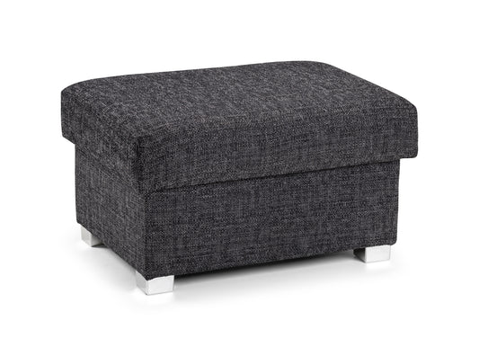 Wilcot Grey Fabric Footstool
