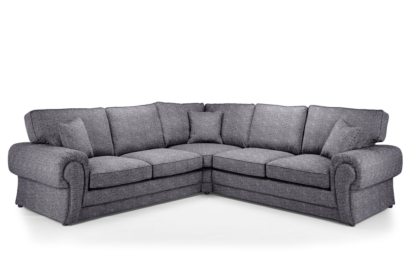 Wilcot Grey Fabric Large Corner Sofa Bed