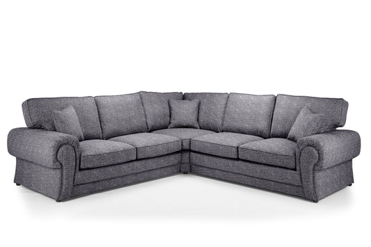 Wilcot Grey Fabric Large Corner Sofa Bed