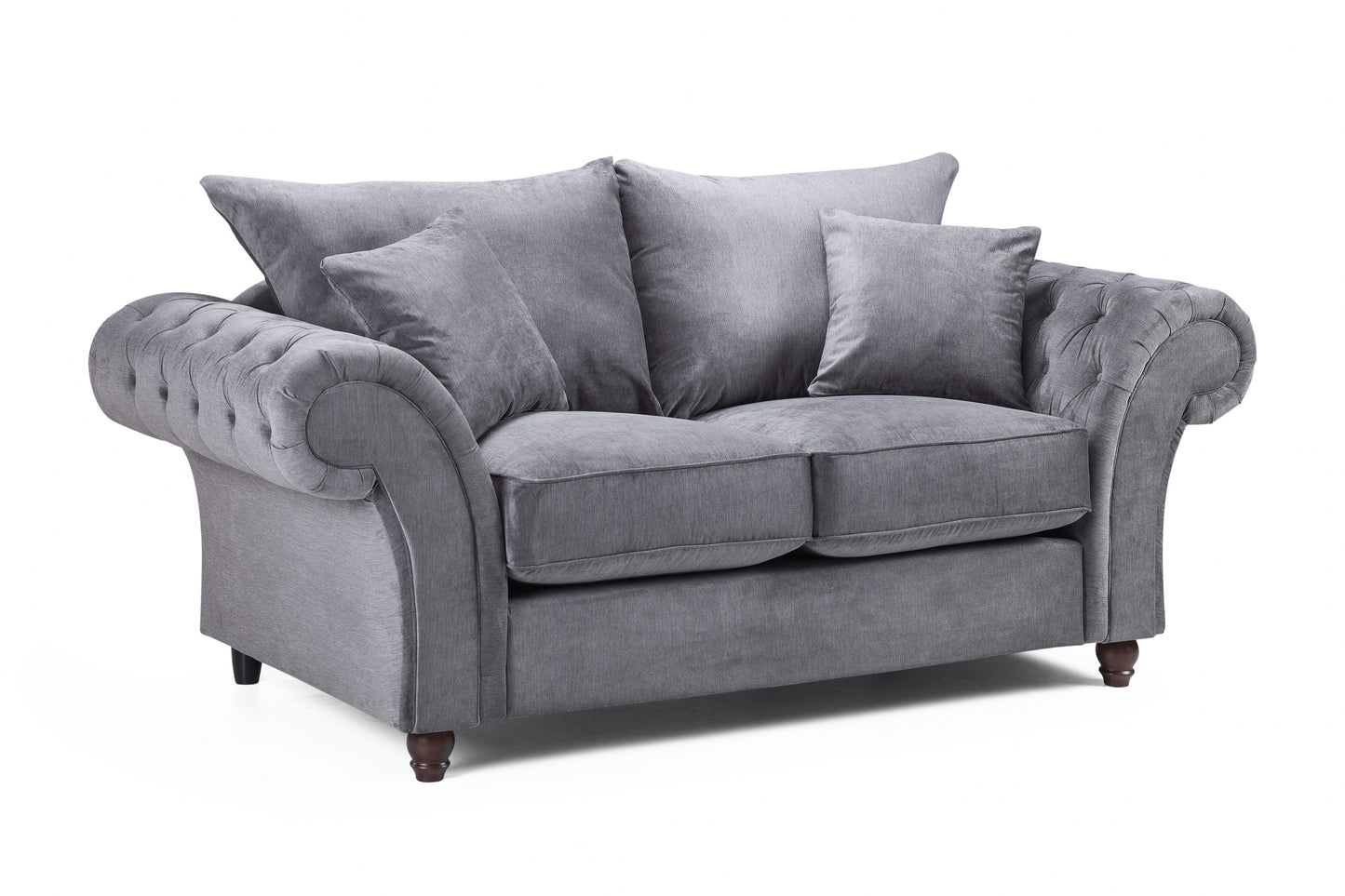 Windsor Grey Fabric 2 Seater Sofa