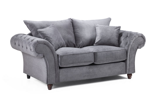 Windsor Grey Fabric 2 Seater Sofa