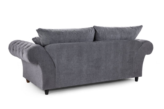 Windsor Grey Fabric 3 Seater Sofa