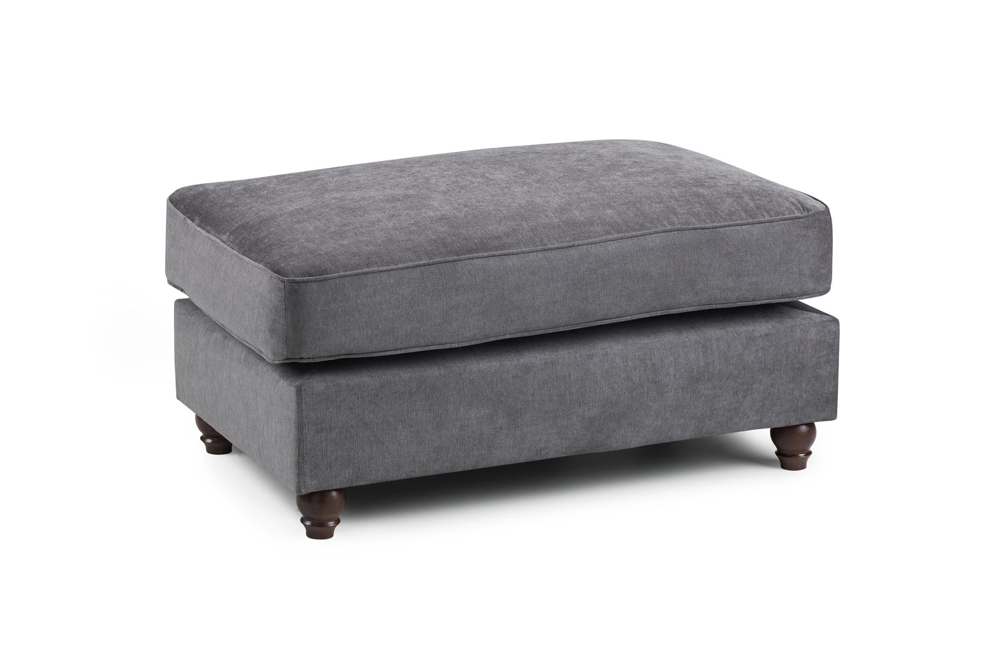 Windsor Grey Fabric Footstool