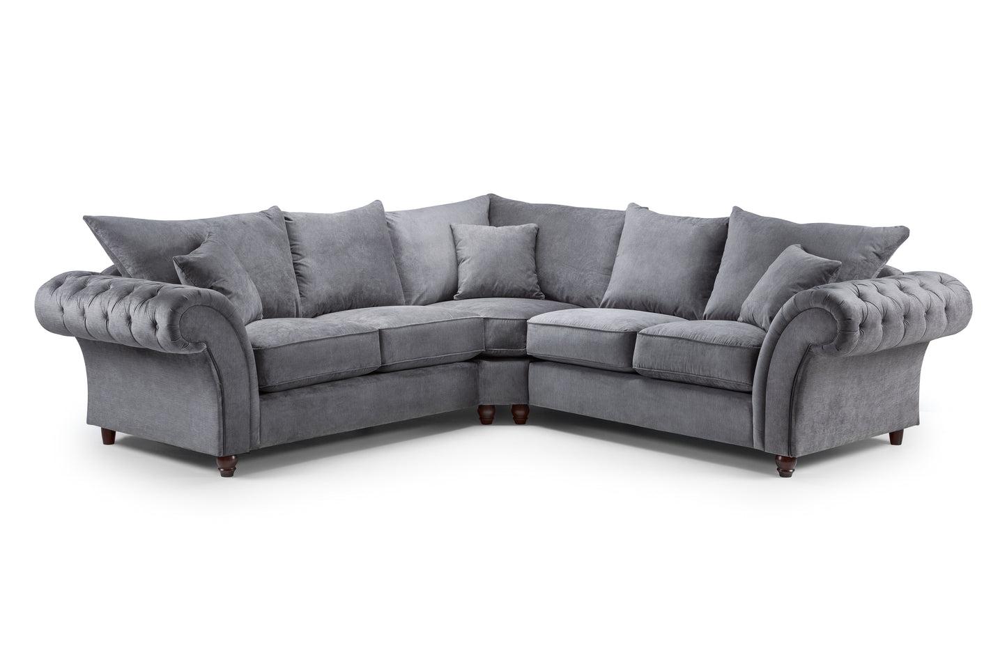 Windsor Large Grey Fabric Corner Sofa
