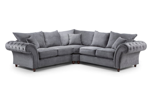 Windsor Large Grey Fabric Corner Sofa