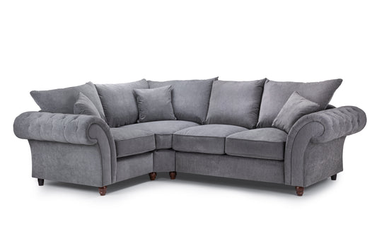 Windsor Left Hand Grey Fabric Corner Sofa