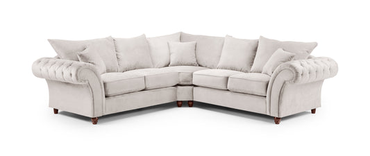Windsor Large Stone Fabric Corner Sofa