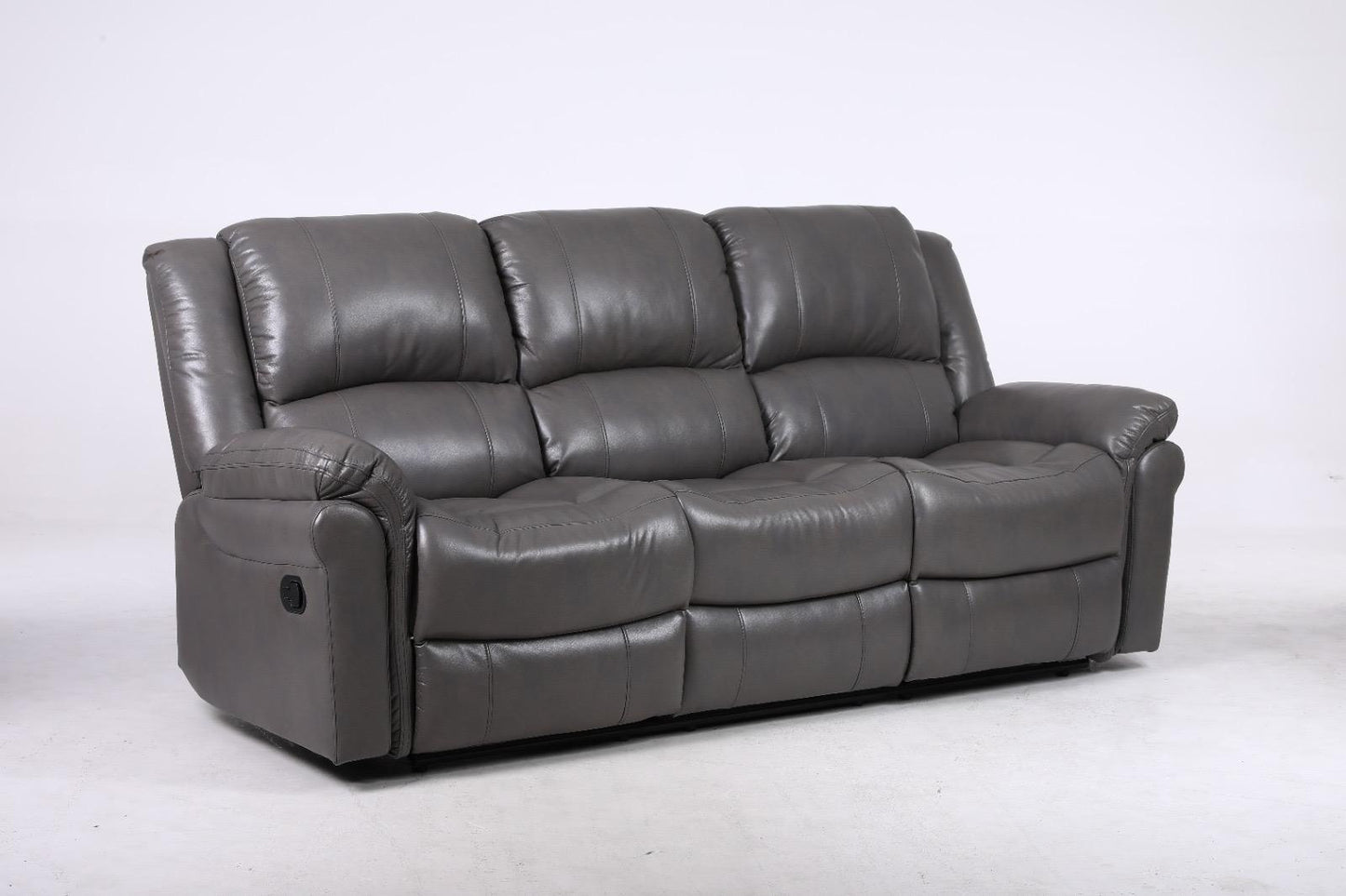 Amberley 3+2+1 Grey Leather Recliner sofa