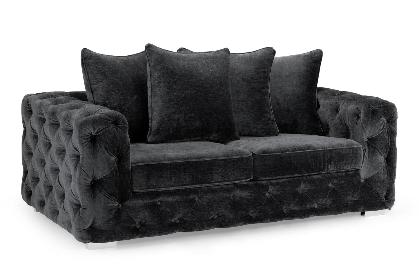 Ankara Grey Velvet 3 Seater Sofa