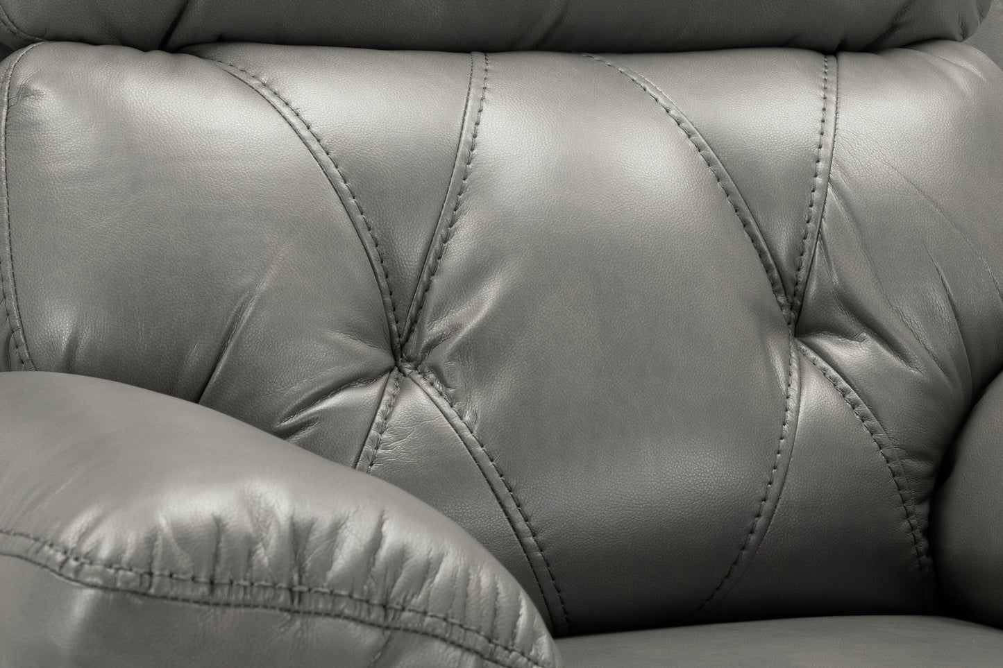 Cody 3+2+1 Grey Leather Recliner Sofa Set