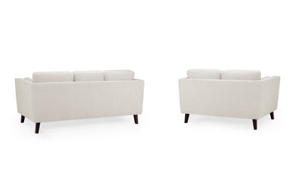 Aida Beige Chenille 3 Seater and 2 Seater Sofa Set