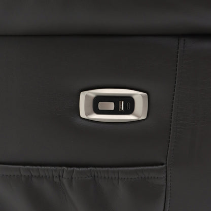 Alva Black Leather Cinema Recliner Armchair