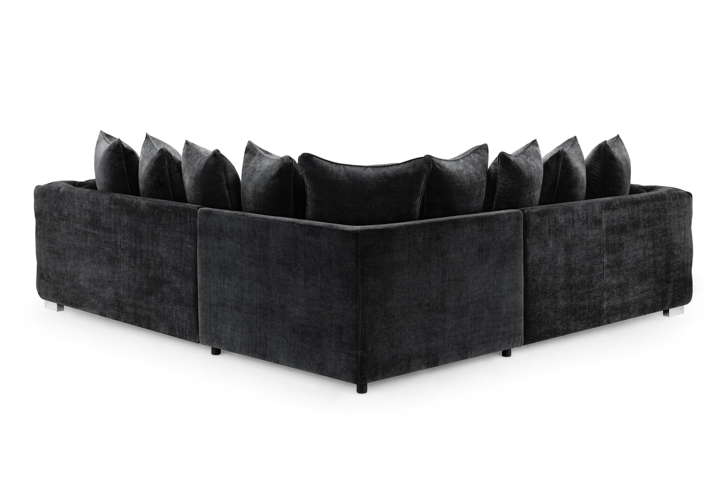 Ankara Grey Velvet Large Corner Sofa