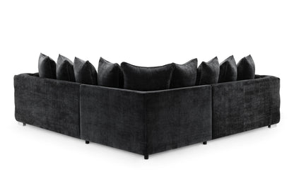Ankara Grey Velvet Large Corner Sofa